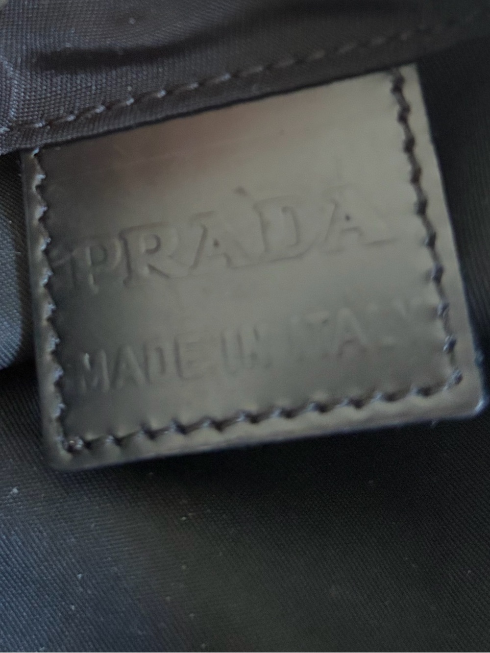 Vintage PRADA Black Nylon Pouch Drawstring Crossbody Bag - Picture 8 of 11